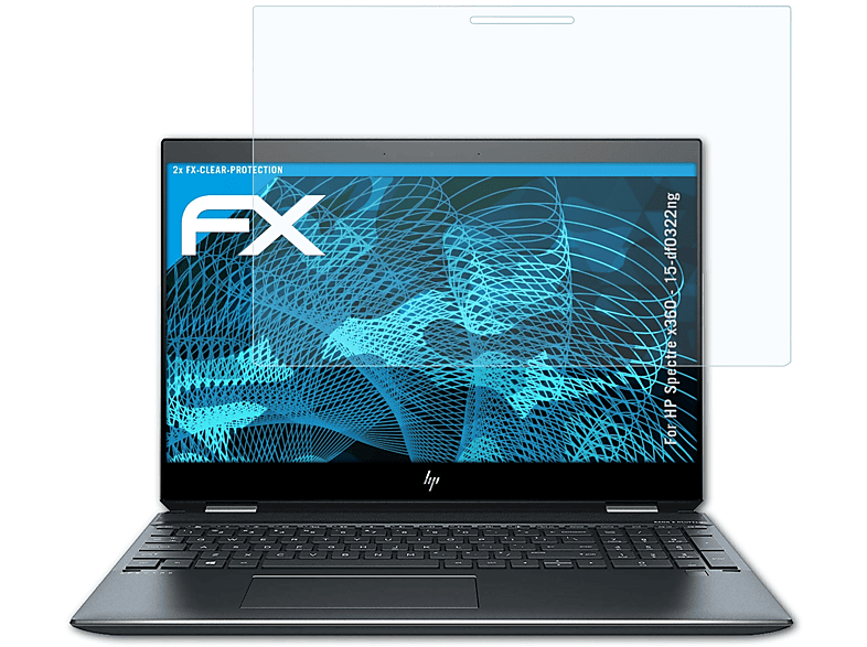ATFOLIX 2x FX-Clear Displayschutz(für HP Spectre x360 - 15-df0322ng)