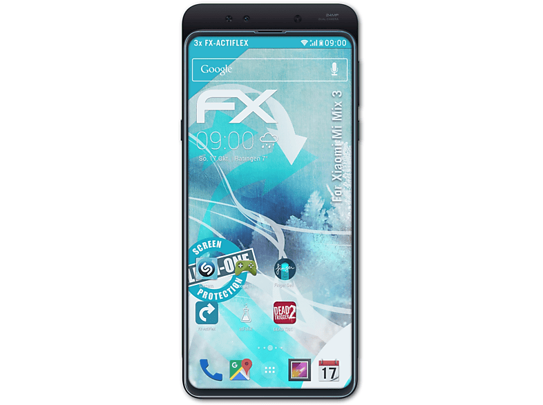 ATFOLIX 3x FX-ActiFleX Displayschutz(für Xiaomi Mi Mix 3) | Displayschutzfolien & Gläser