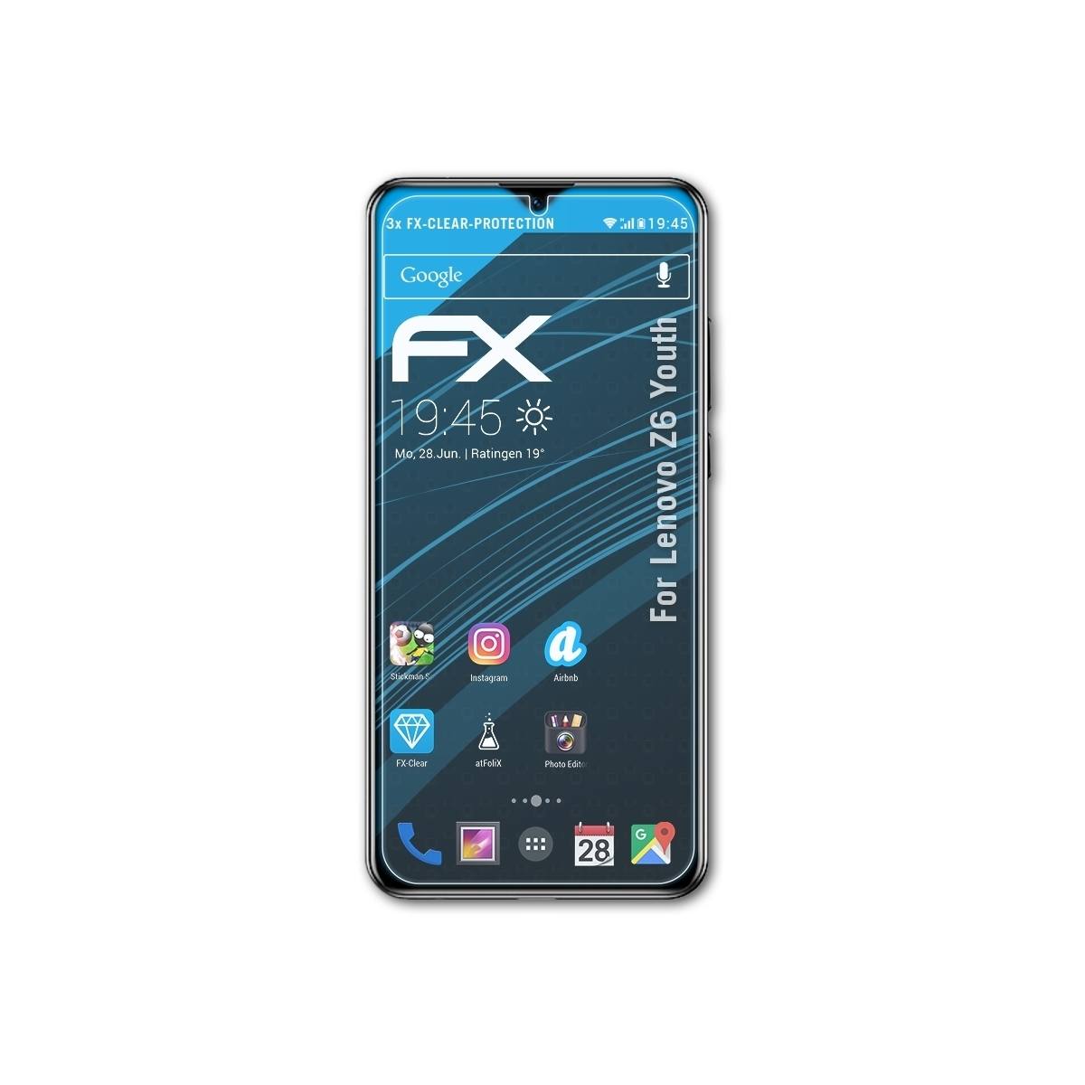 ATFOLIX 3x FX-Clear Displayschutz(für Youth) Lenovo Z6