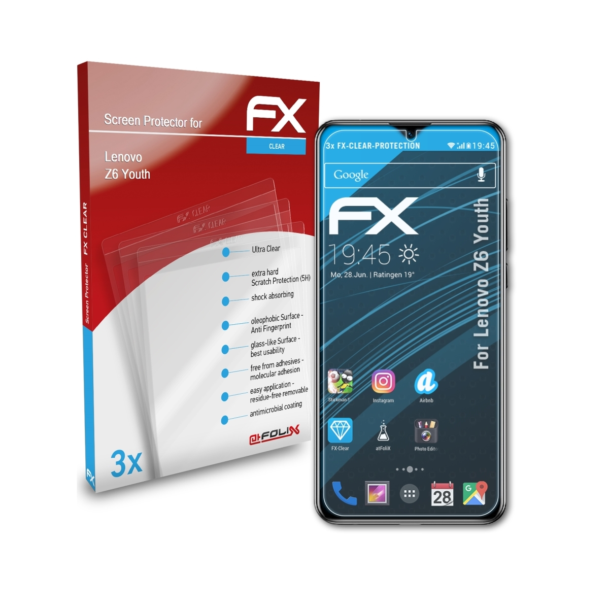 Lenovo FX-Clear ATFOLIX Youth) Z6 3x Displayschutz(für