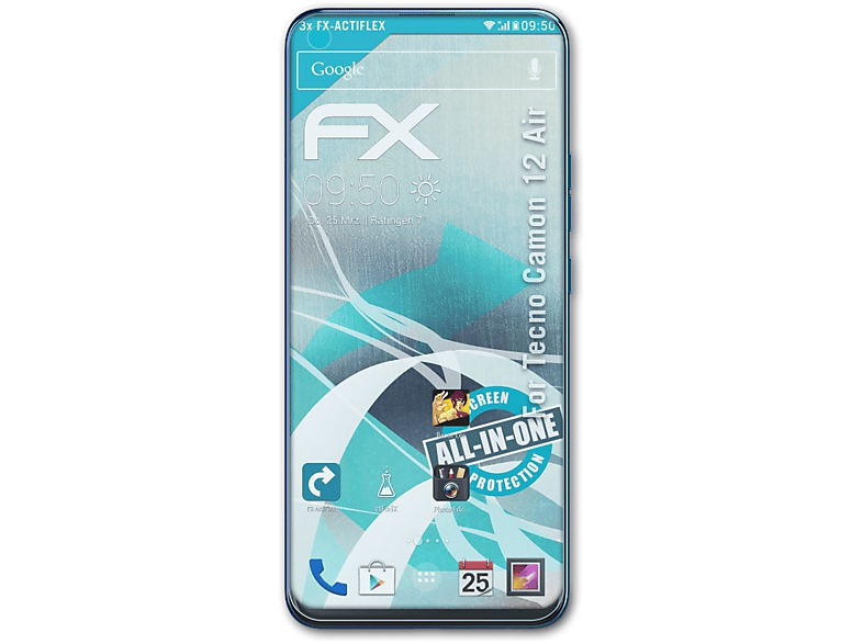 ATFOLIX 3x FX-ActiFleX Displayschutz(für Tecno Camon 12 Air)