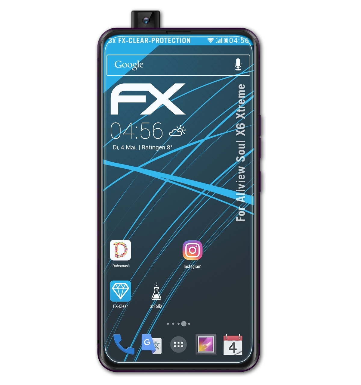 Xtreme) ATFOLIX 3x X6 Displayschutz(für Soul FX-Clear Allview