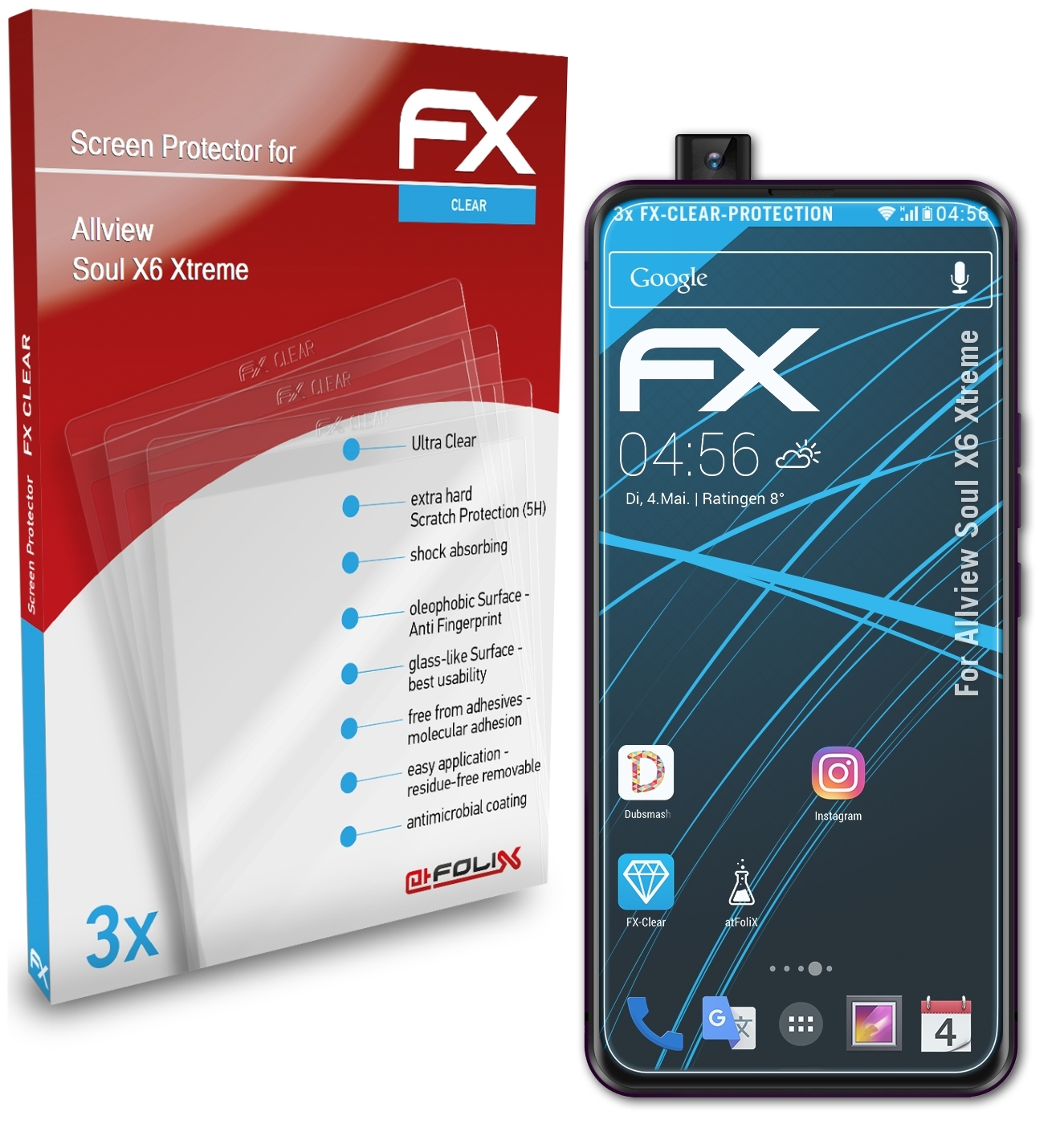 Xtreme) Soul FX-Clear Allview X6 ATFOLIX 3x Displayschutz(für