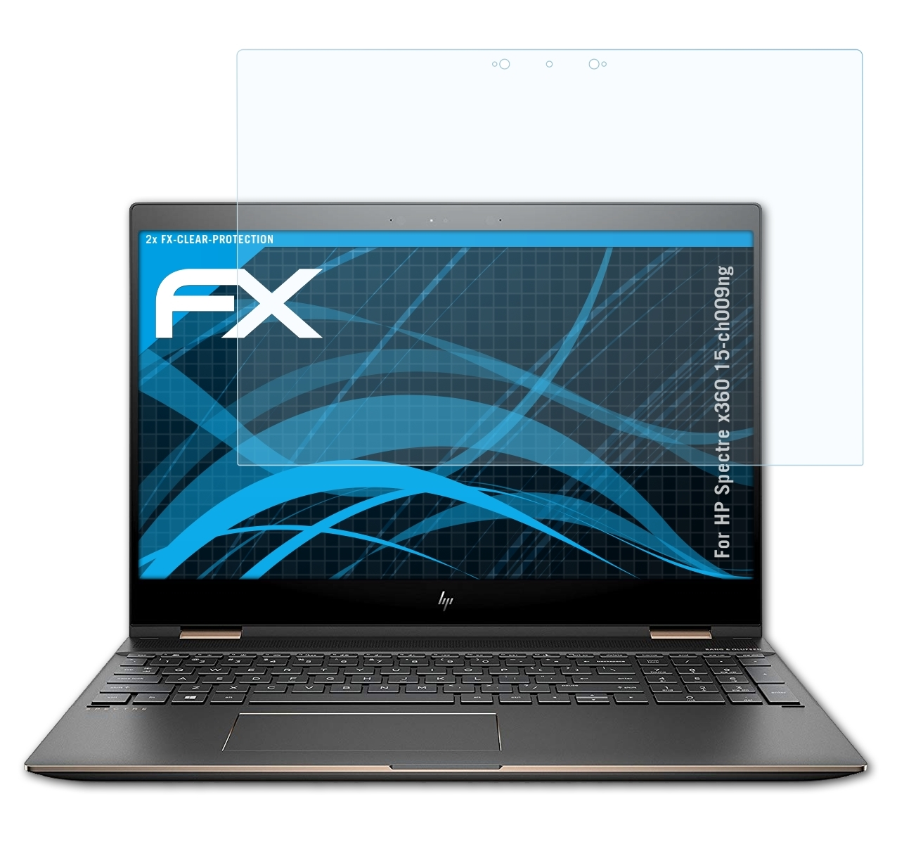 ATFOLIX HP 15-ch009ng) x360 2x FX-Clear Displayschutz(für Spectre