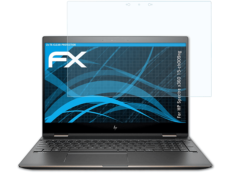ATFOLIX 2x FX-Clear Displayschutz(für HP Spectre x360 15-ch009ng)