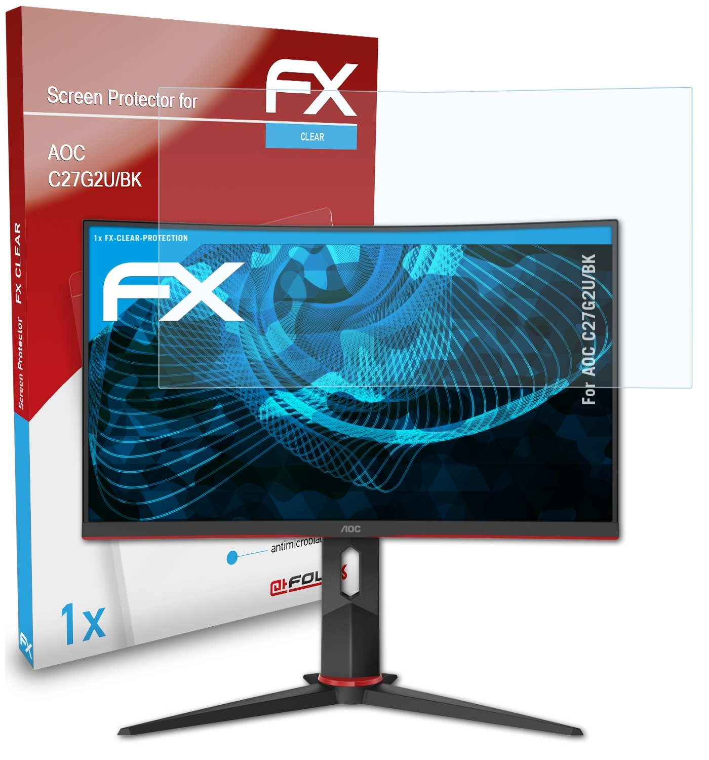 ATFOLIX FX-Clear Displayschutz(für AOC C27G2U/BK)