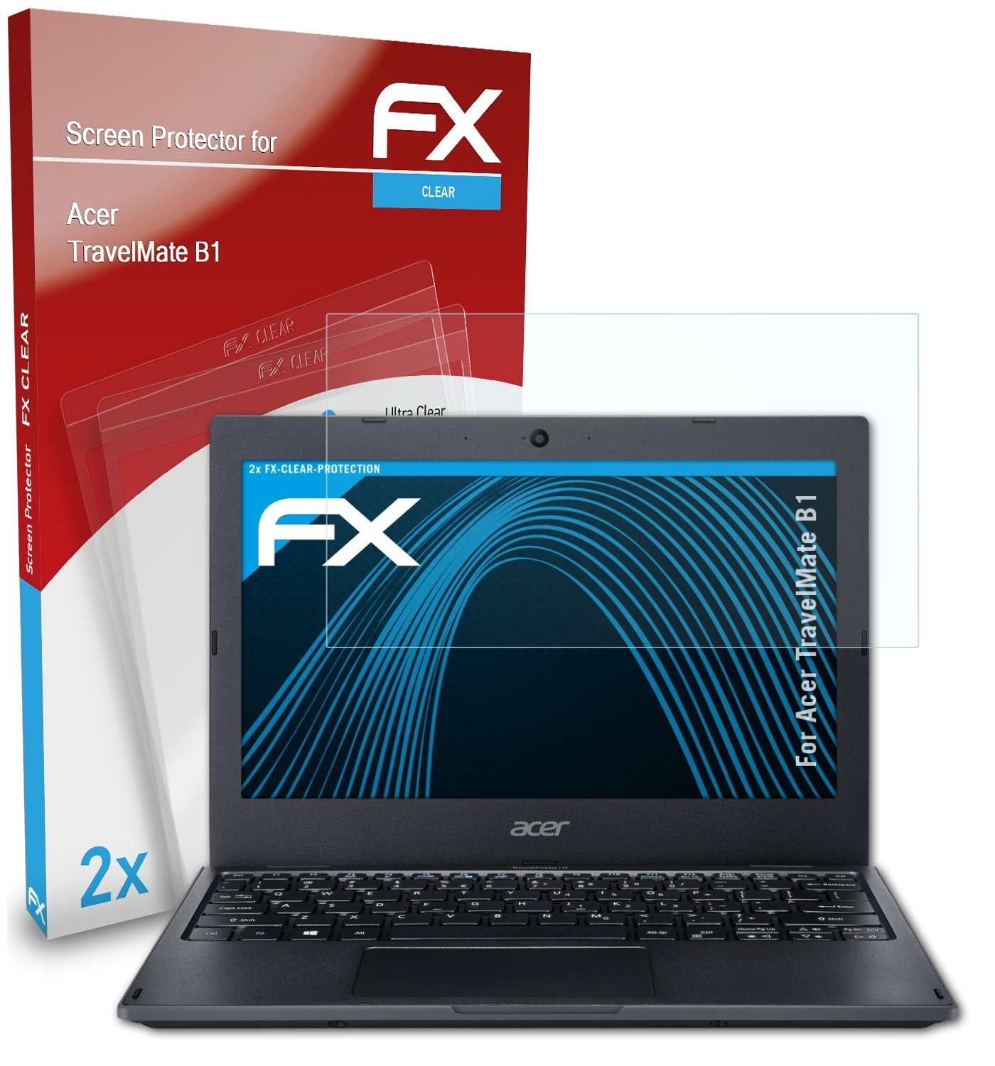 Acer TravelMate 2x FX-Clear B1) ATFOLIX Displayschutz(für
