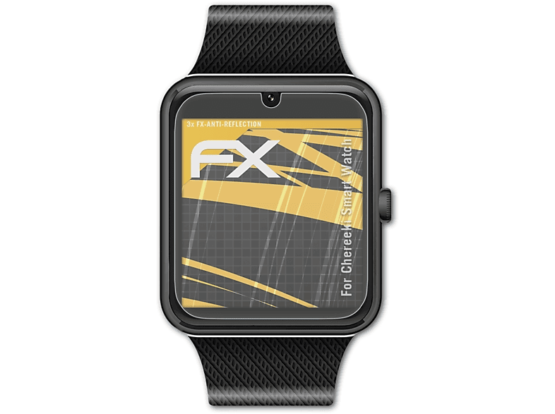 3x Displayschutz(für Smart ATFOLIX Chereeki FX-Antireflex Watch)