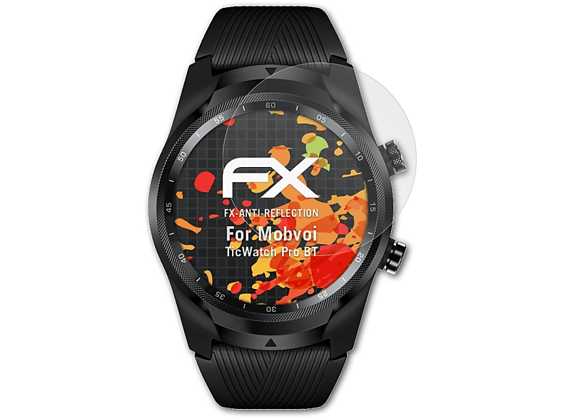 ATFOLIX 3x FX-Antireflex Displayschutz(für Mobvoi TicWatch Pro BT)