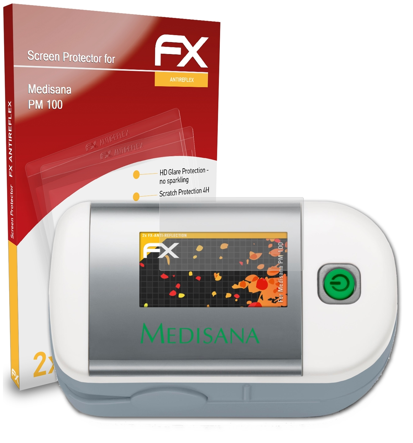 Displayschutz(für ATFOLIX 100) FX-Antireflex Medisana 2x PM