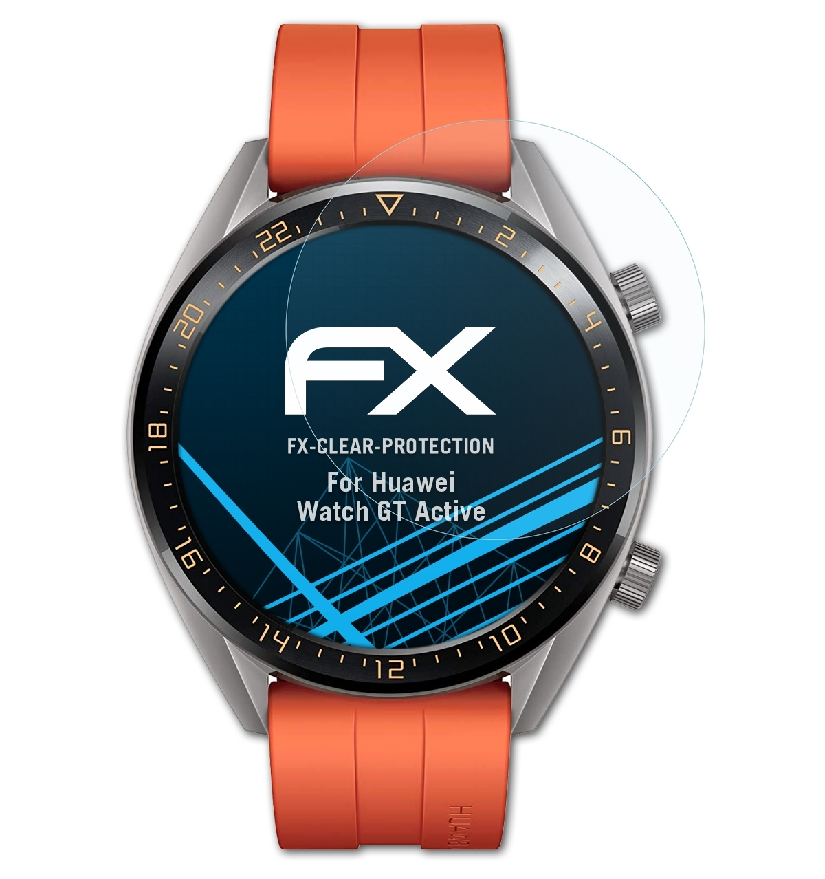 ATFOLIX 3x FX-Clear Displayschutz(für Huawei Watch Active) GT