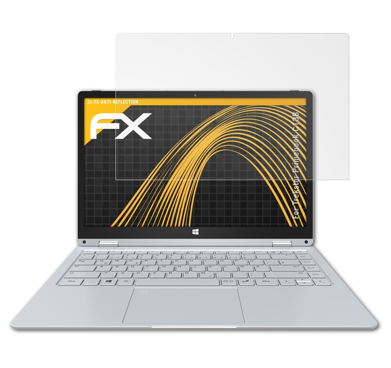 ATFOLIX 2x FX-Antireflex Displayschutz(für Primebook C13B) Trekstor