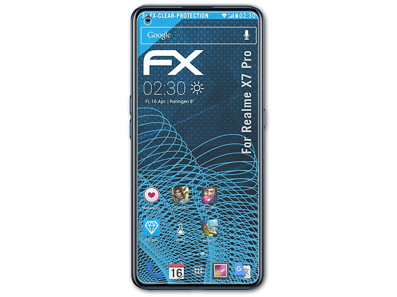 ATFOLIX 3x X7 Pro) Displayschutz(für Realme FX-Clear