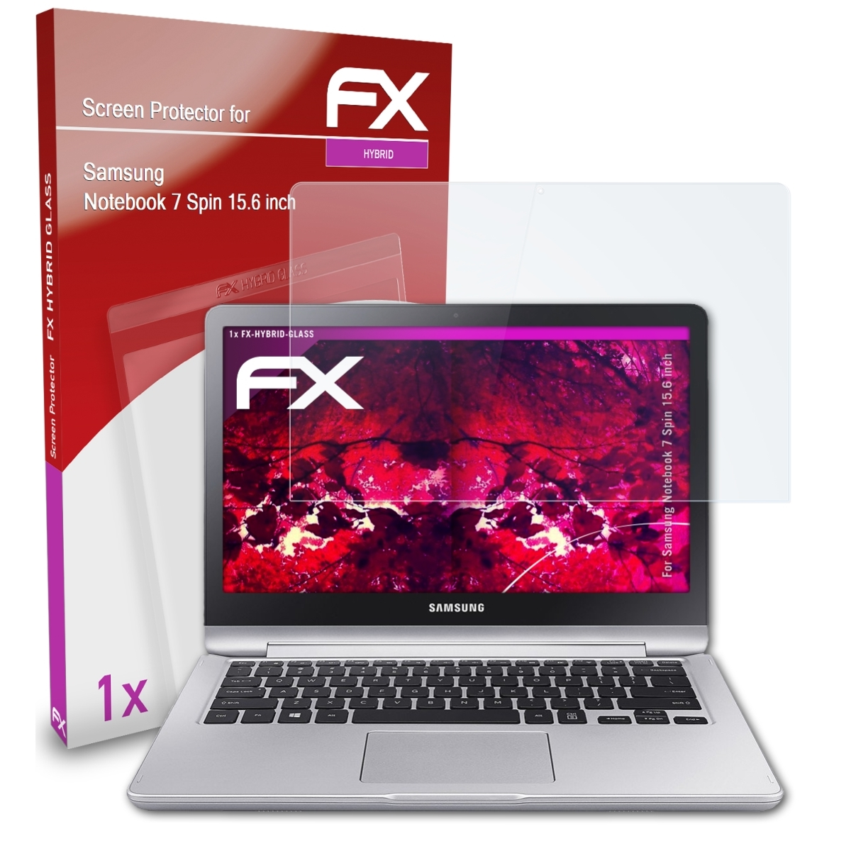 FX-Hybrid-Glass Samsung inch)) ATFOLIX 7 (15.6 Spin Notebook Schutzglas(für