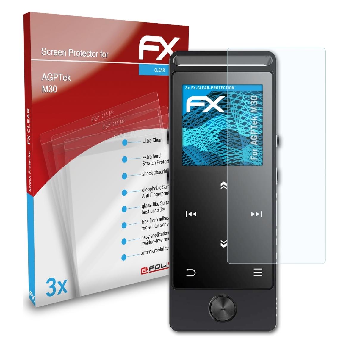 FX-Clear AGPTek ATFOLIX M30) Displayschutz(für 3x