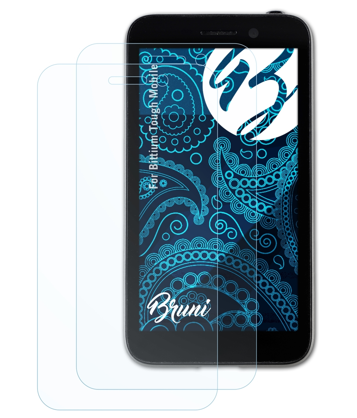 BRUNI 2x Basics-Clear Schutzfolie(für Mobile) Bittium Tough
