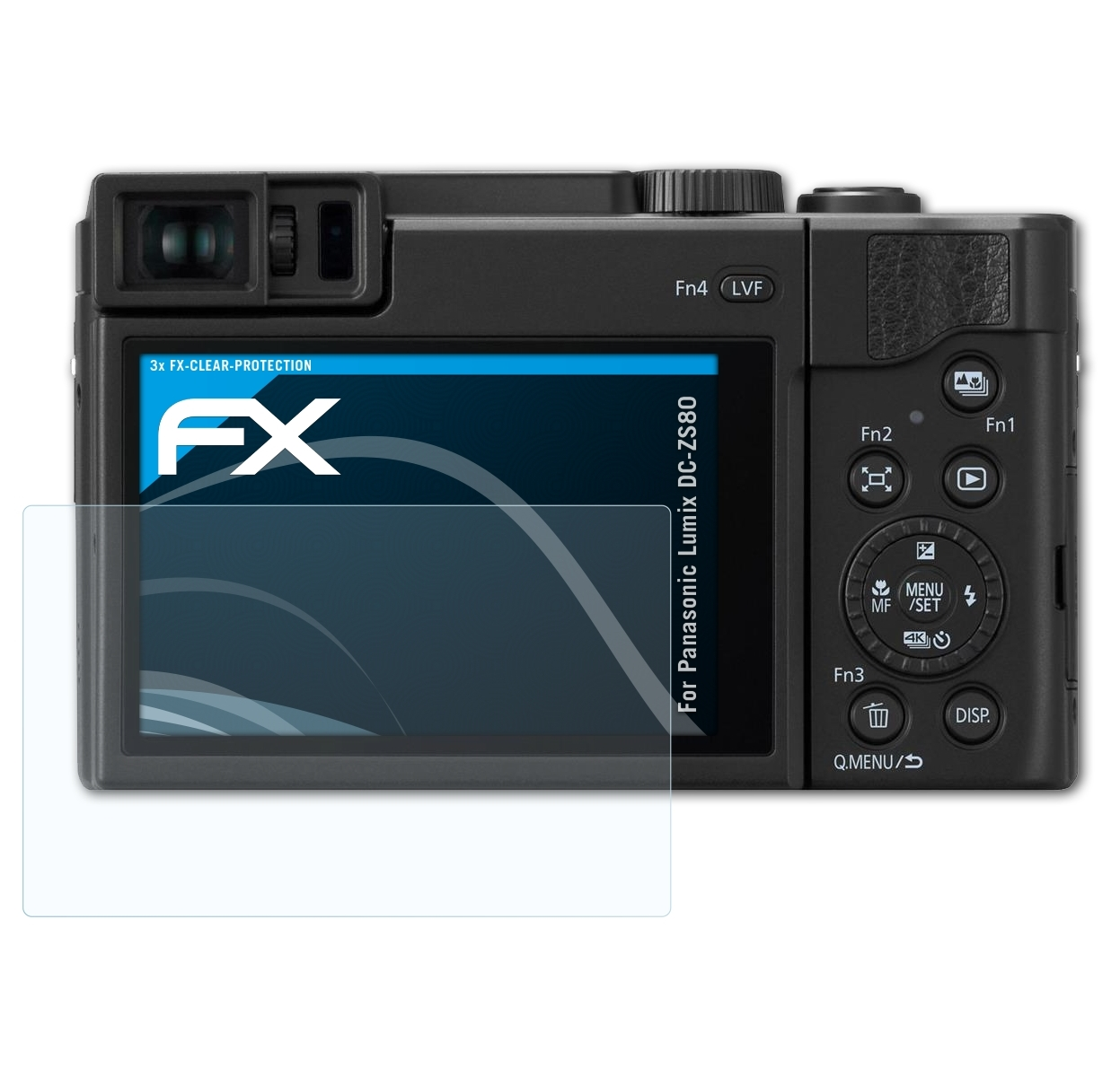FX-Clear ATFOLIX Panasonic DC-ZS80) 3x Displayschutz(für Lumix