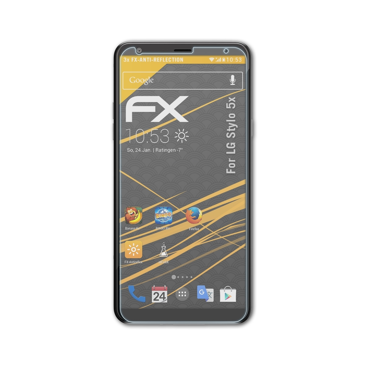 5x) ATFOLIX FX-Antireflex Stylo Displayschutz(für 3x LG