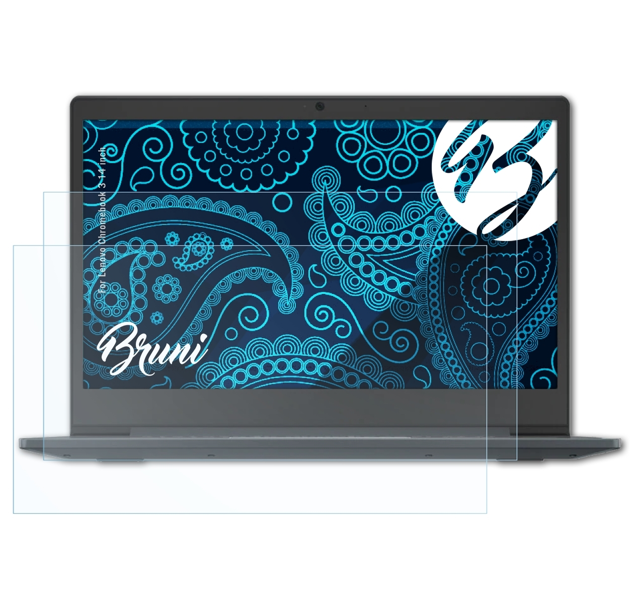 Schutzfolie(für 2x BRUNI Basics-Clear 3 Lenovo (14 inch)) Chromebook