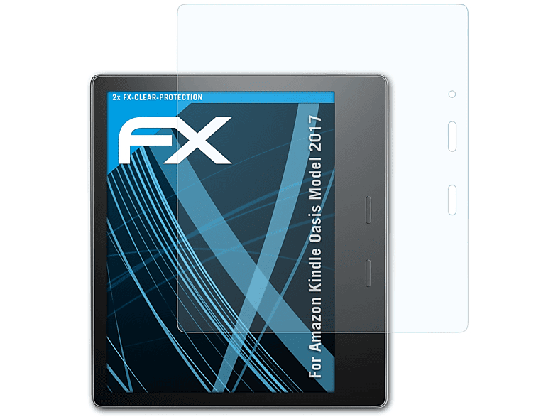 ATFOLIX 2x FX-Clear Displayschutz(für Amazon Kindle Oasis (Model 2017))