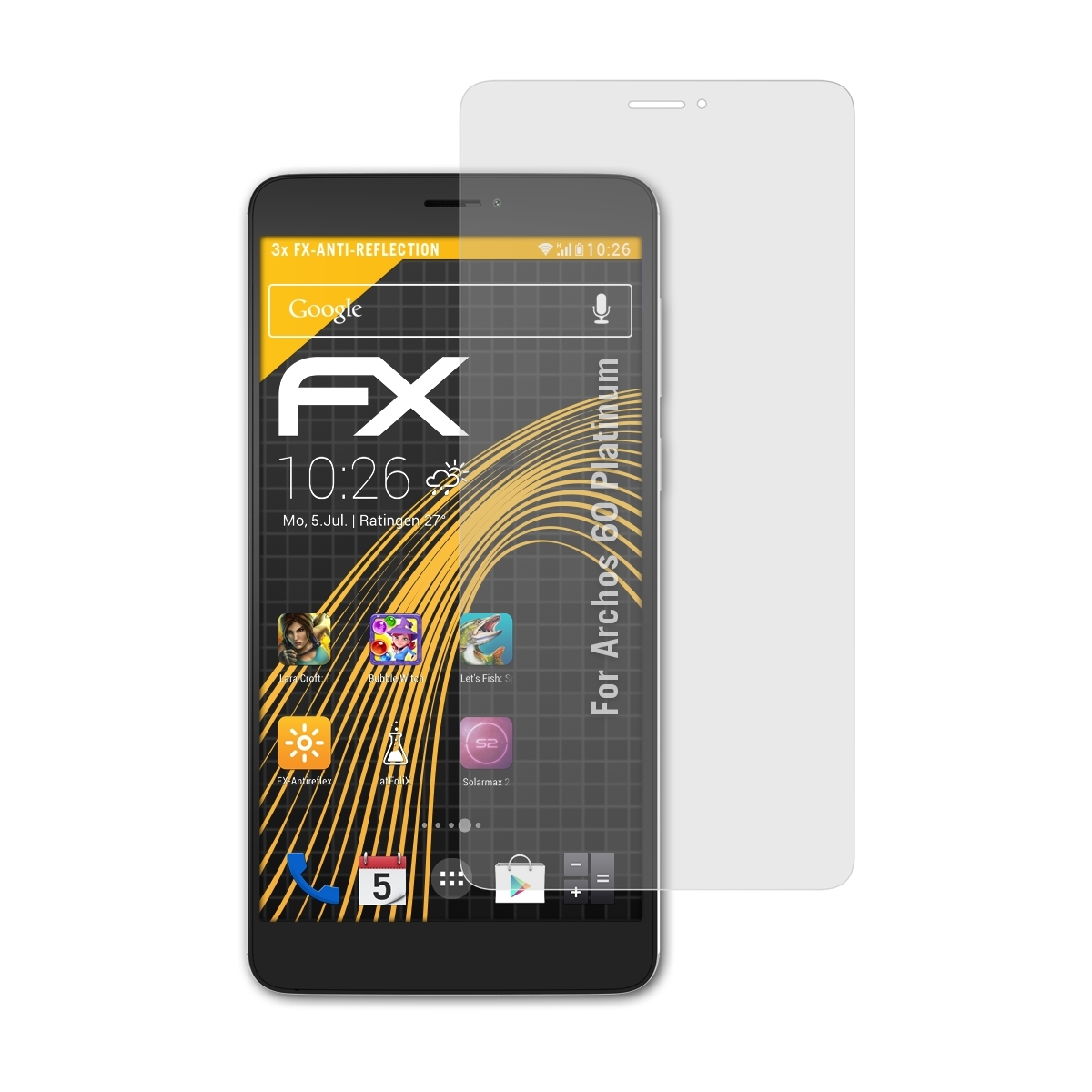 FX-Antireflex ATFOLIX Archos 60 Displayschutz(für 3x Platinum)
