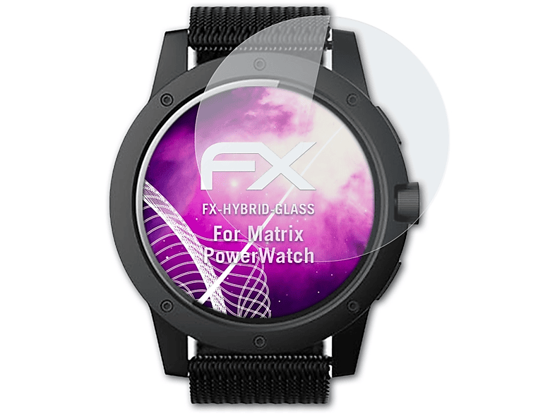 ATFOLIX FX-Hybrid-Glass PowerWatch) Matrix Schutzglas(für