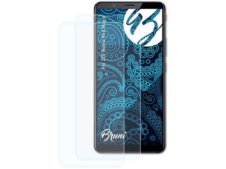 BRUNI 2x Basics-Clear Schutzfolie(für ZTE Nubia Red Magic) | Displayschutzfolien & Gläser