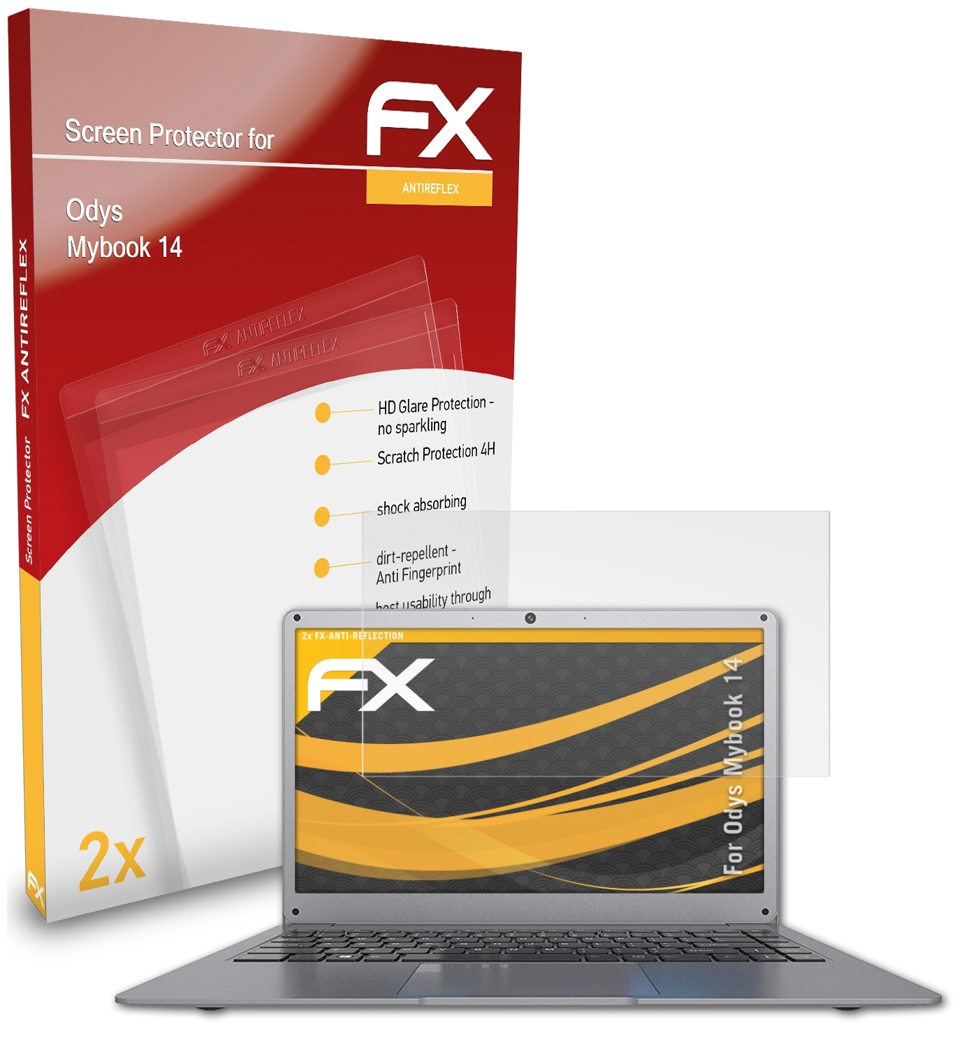 Mybook Odys FX-Antireflex Displayschutz(für 14) 2x ATFOLIX