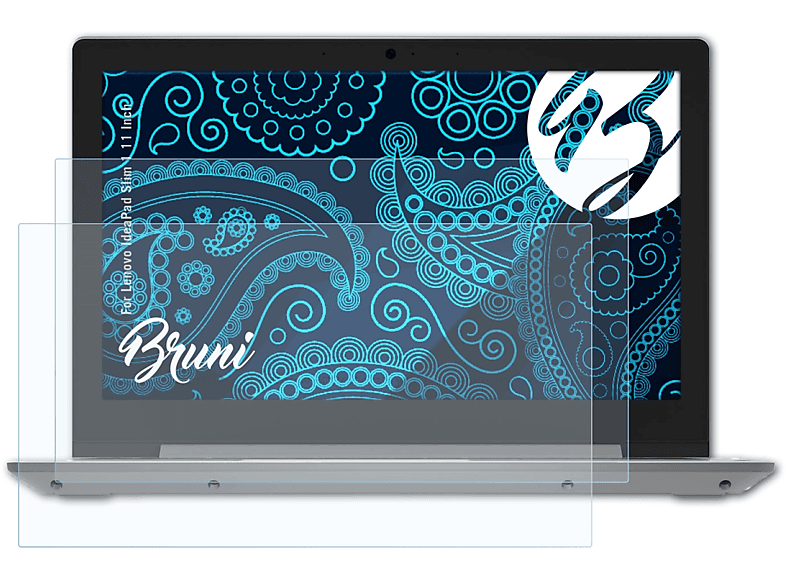 BRUNI 2x Basics-Clear Schutzfolie(für Lenovo Inch)) IdeaPad (11 Slim 1