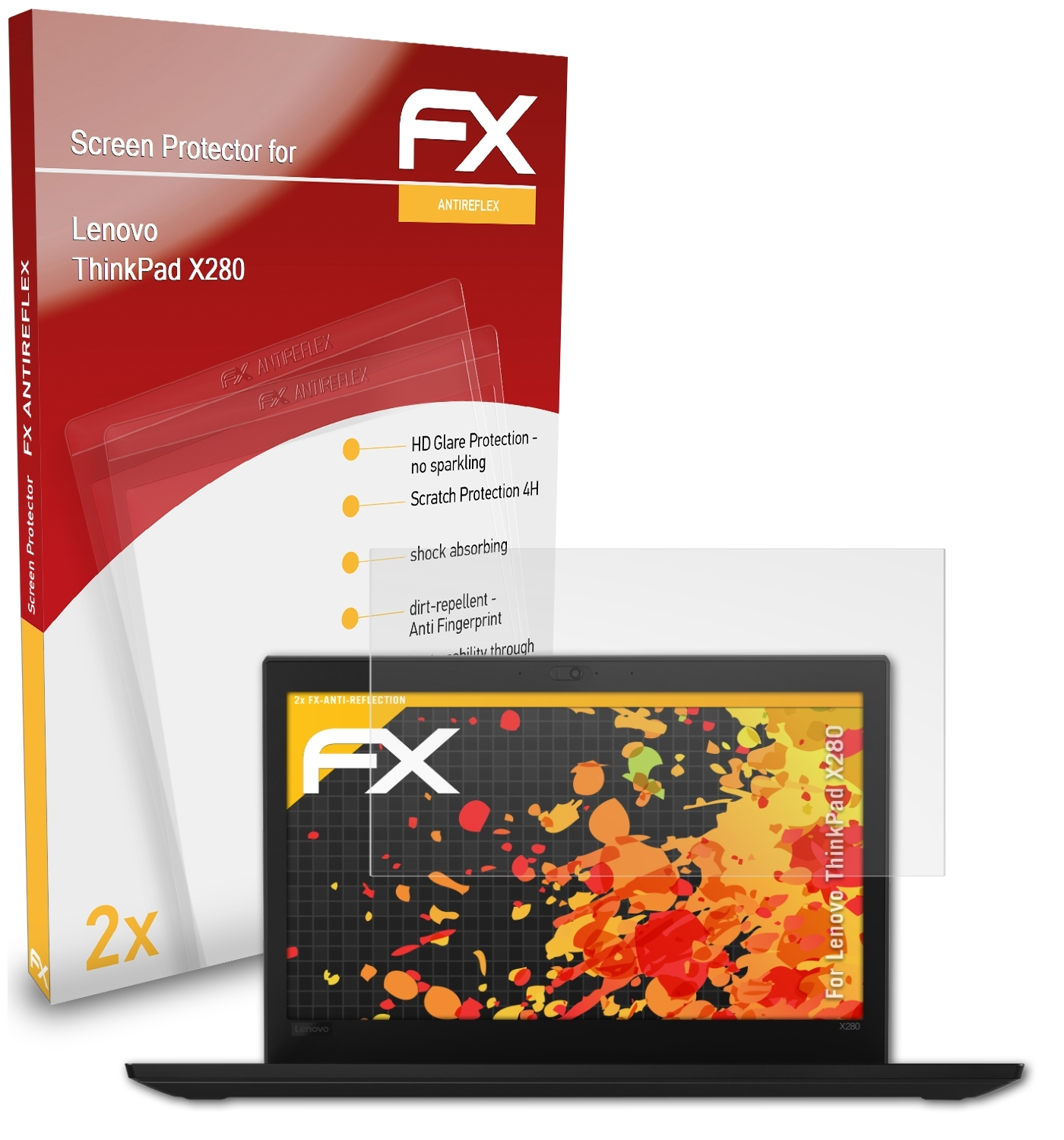 Displayschutz(für FX-Antireflex 2x X280) ATFOLIX Lenovo ThinkPad