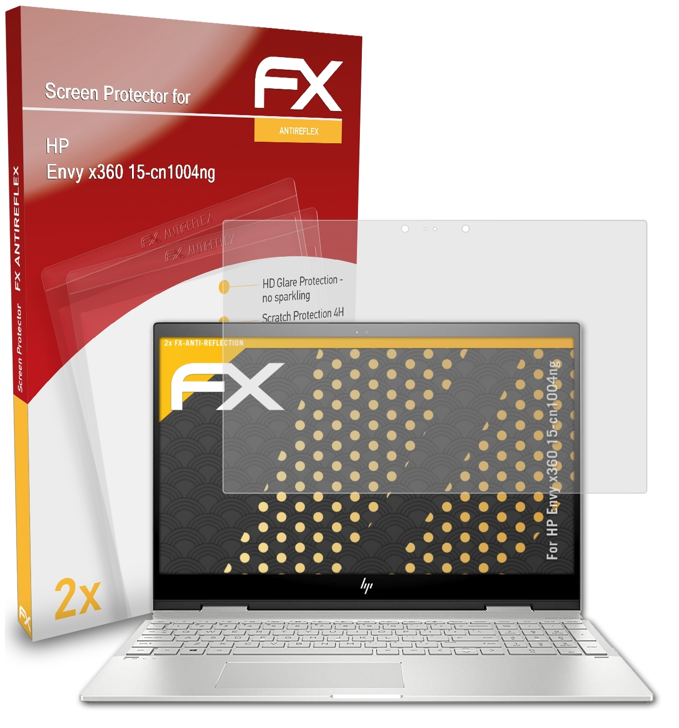 2x ATFOLIX HP Displayschutz(für x360 FX-Antireflex 15-cn1004ng) Envy