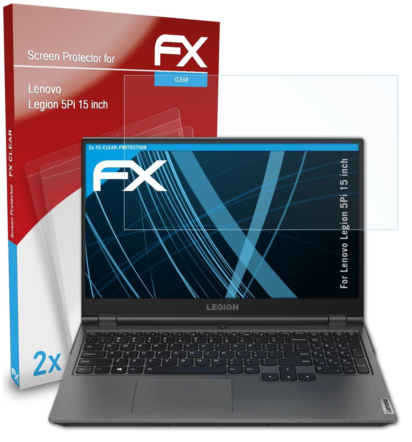 ATFOLIX 2x FX-Clear Displayschutz(für Legion Lenovo (15 inch)) 5Pi