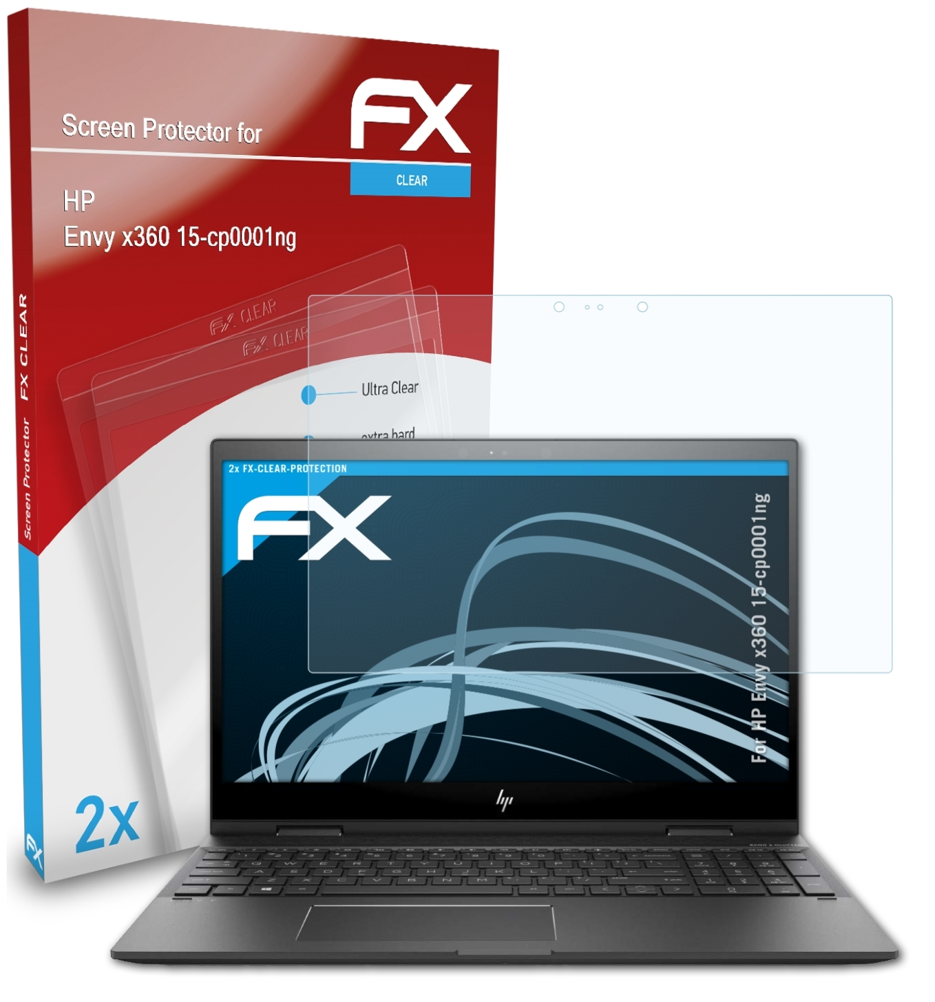 15-cp0001ng) HP x360 ATFOLIX 2x FX-Clear Envy Displayschutz(für
