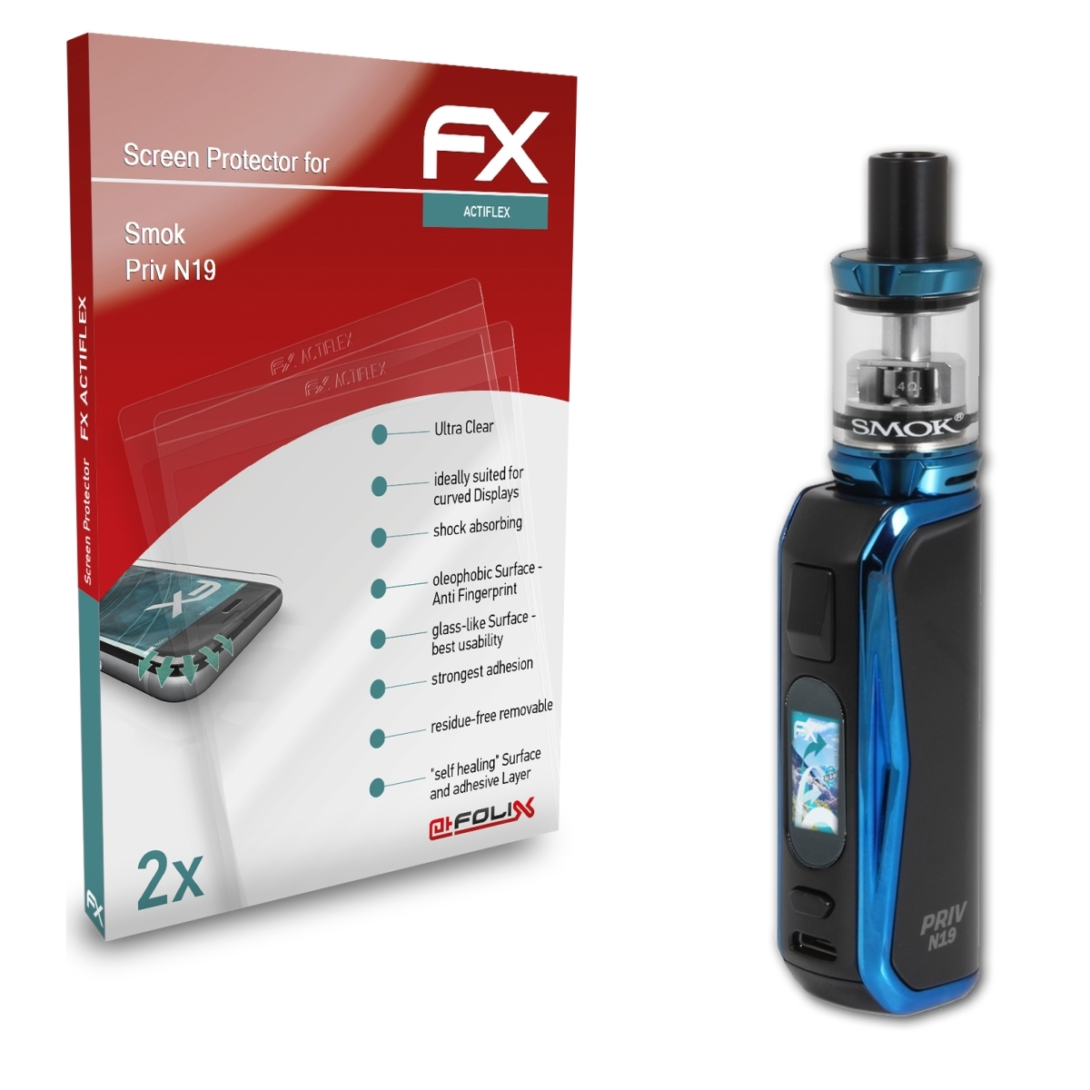 ATFOLIX 2x FX-ActiFleX Priv Displayschutz(für N19) Smok