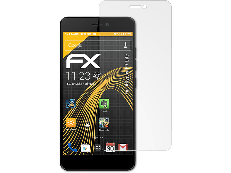 ATFOLIX 3x FX-Antireflex Displayschutz(für Allview P7 Lite)