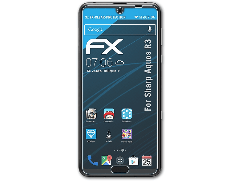Displayschutz(für ATFOLIX Sharp R3) FX-Clear 3x Aquos