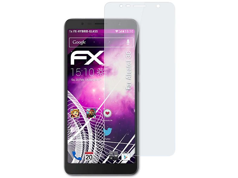 FX-Hybrid-Glass Schutzglas(für Alcatel 3C) ATFOLIX