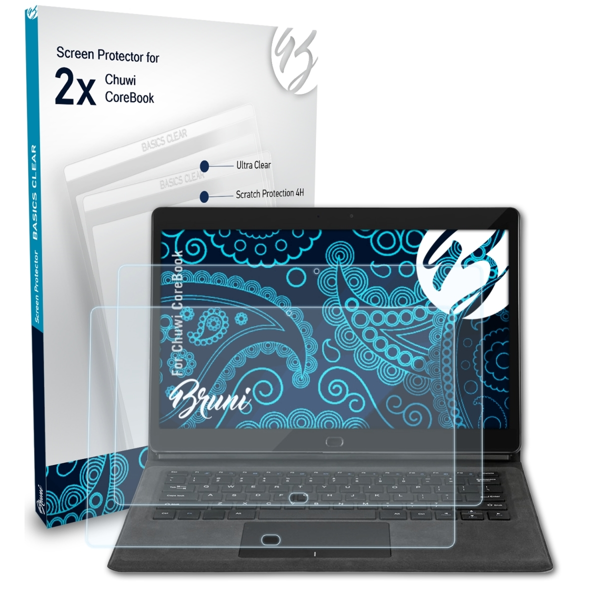 2x Chuwi CoreBook) BRUNI Schutzfolie(für Basics-Clear