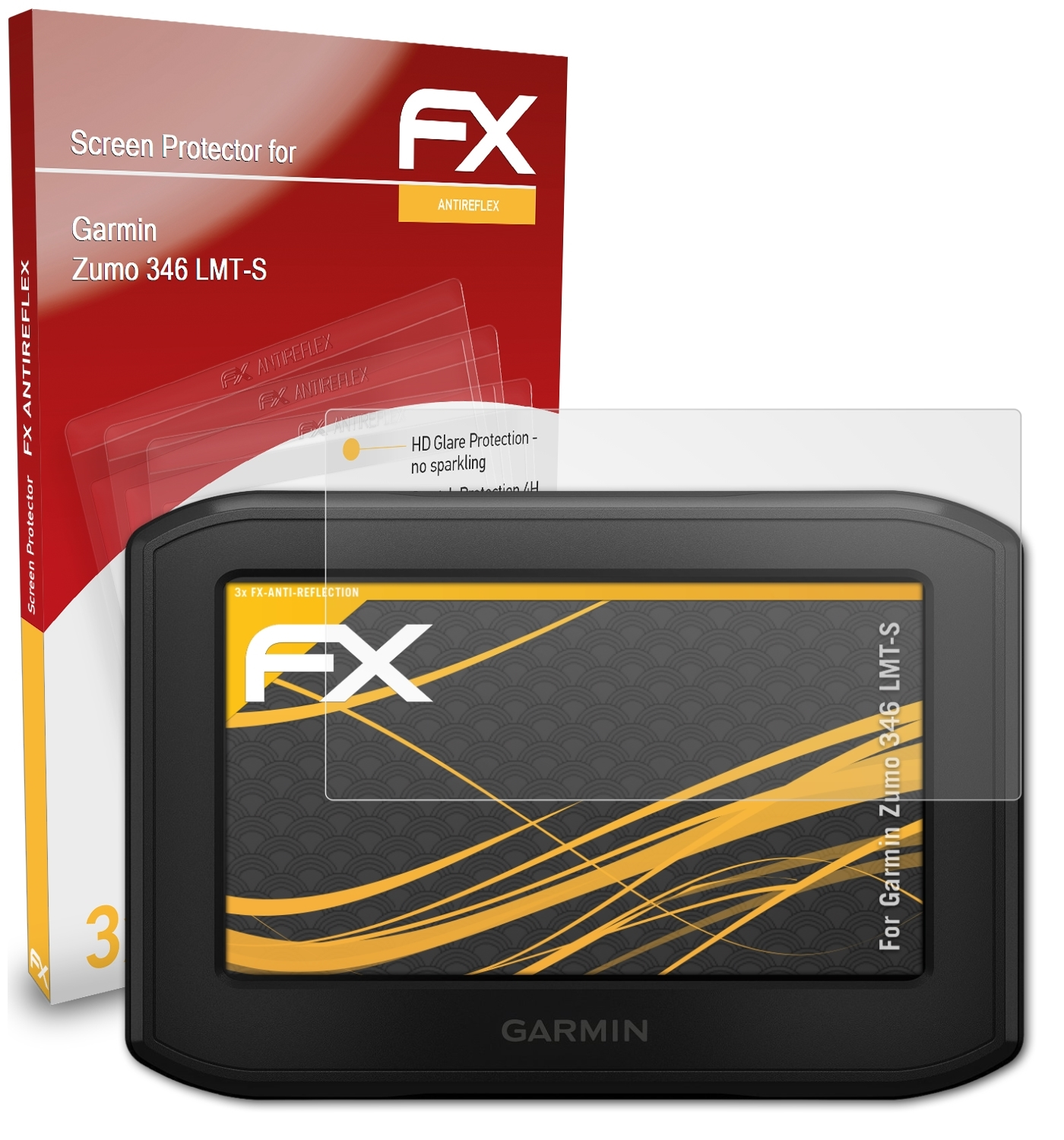 ATFOLIX 3x FX-Antireflex Garmin Displayschutz(für LMT-S) Zumo 346