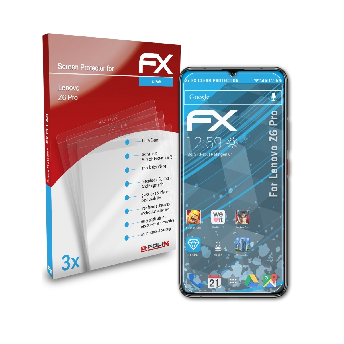 FX-Clear Pro) Displayschutz(für 3x Z6 Lenovo ATFOLIX