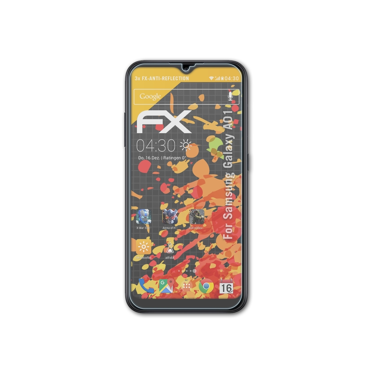Galaxy FX-Antireflex Samsung A01) ATFOLIX 3x Displayschutz(für