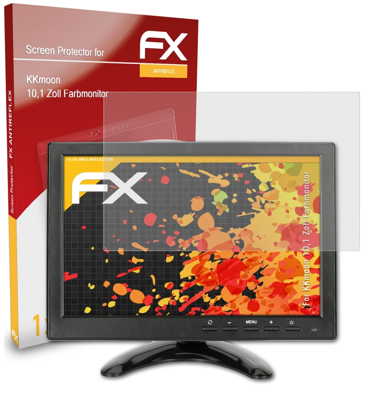 ATFOLIX FX-Antireflex Displayschutz(für Farbmonitor) Zoll KKmoon 10,1