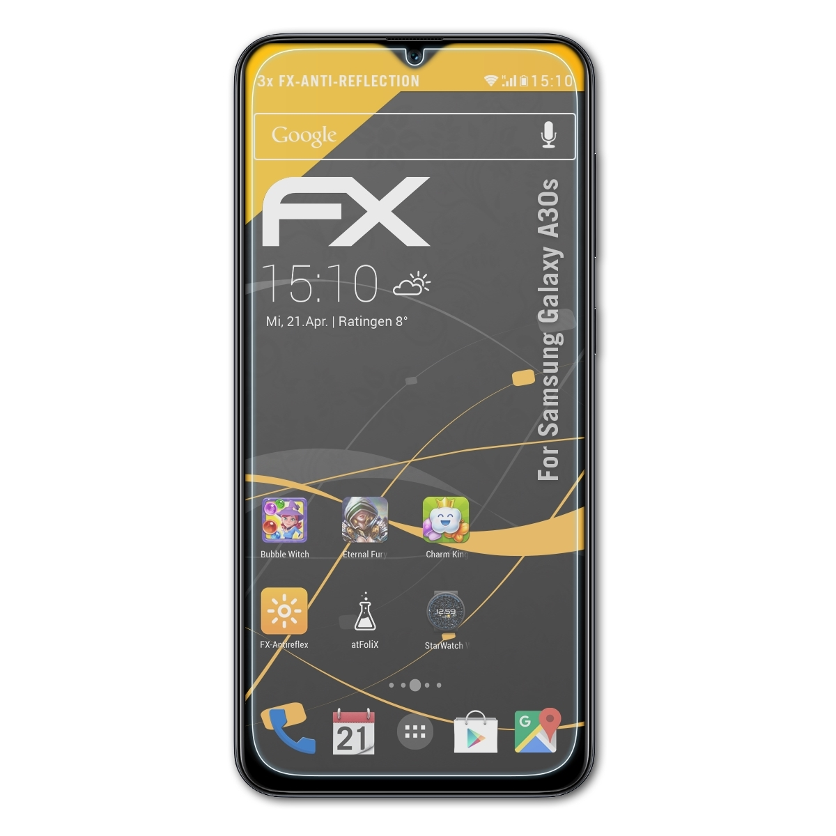 Galaxy FX-Antireflex A30s) Samsung Displayschutz(für ATFOLIX 3x