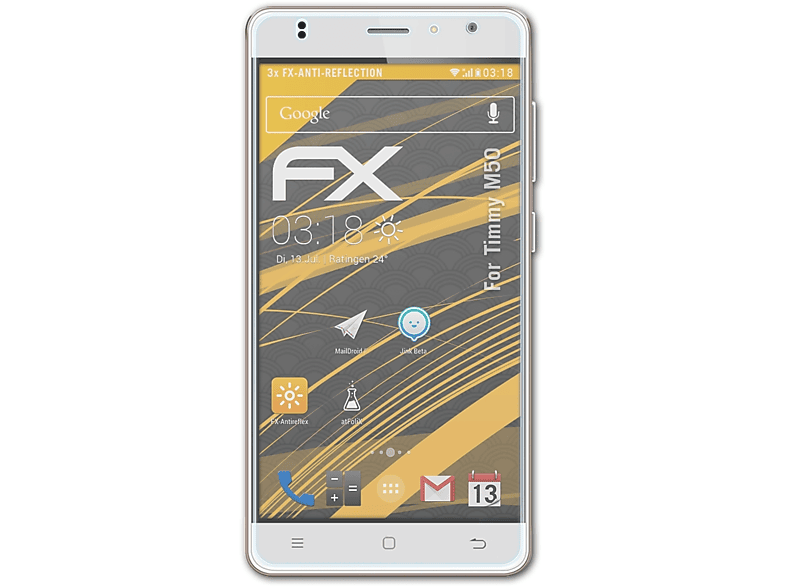 M50) ATFOLIX 3x Displayschutz(für Timmy FX-Antireflex