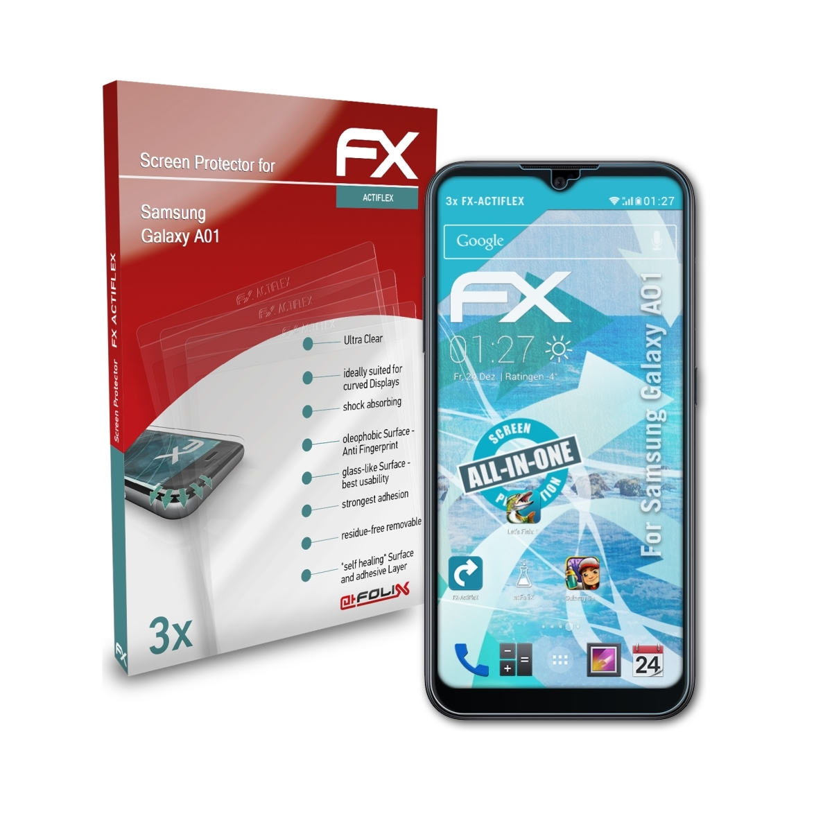 ATFOLIX Galaxy Displayschutz(für Samsung FX-ActiFleX 3x A01)