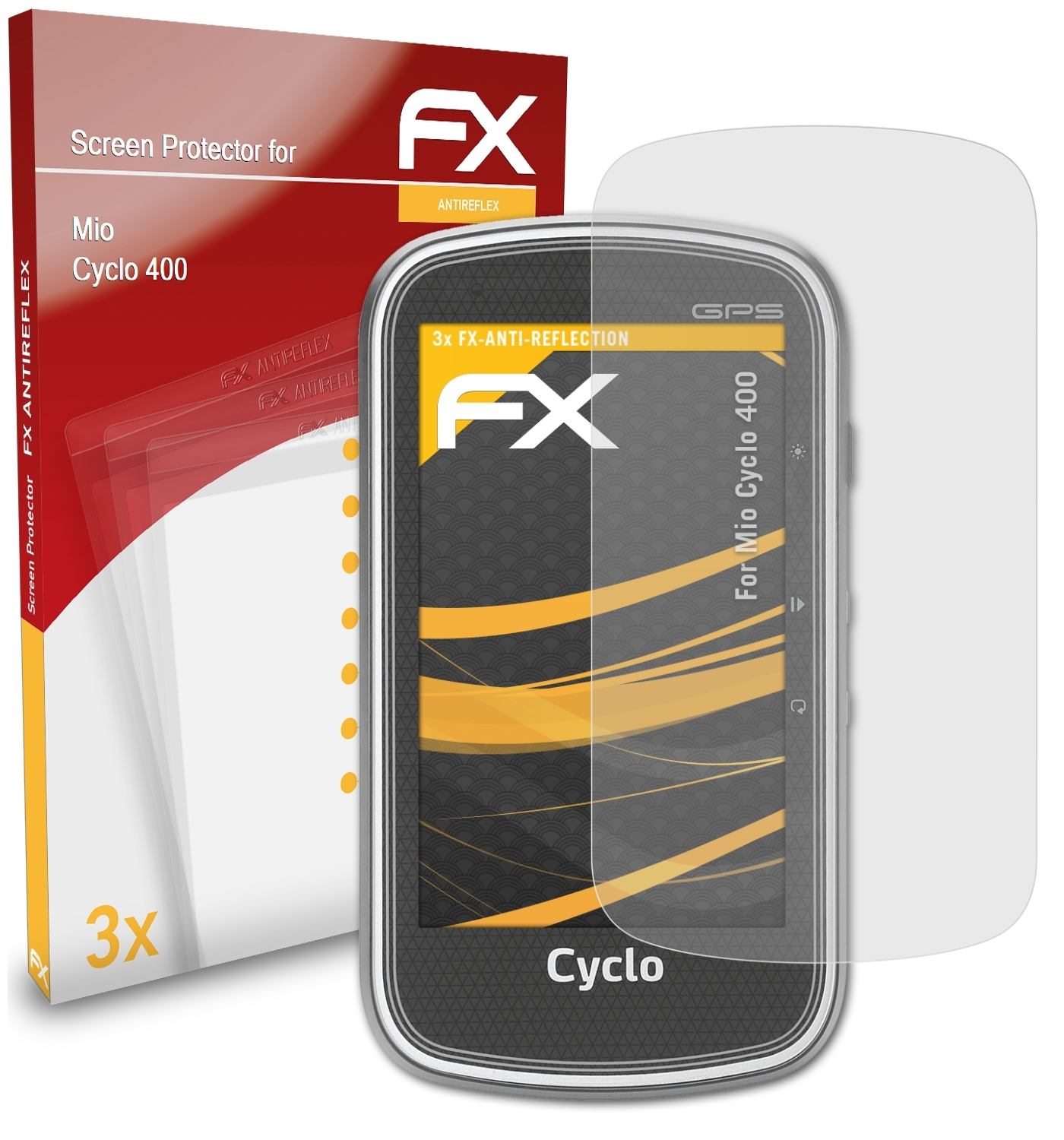 ATFOLIX 3x FX-Antireflex Displayschutz(für Mio Cyclo 400)