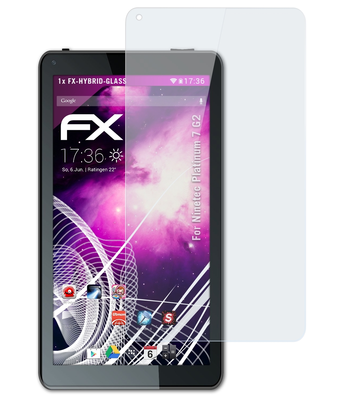 ATFOLIX FX-Hybrid-Glass Schutzglas(für Ninetec G2) Platinum 7