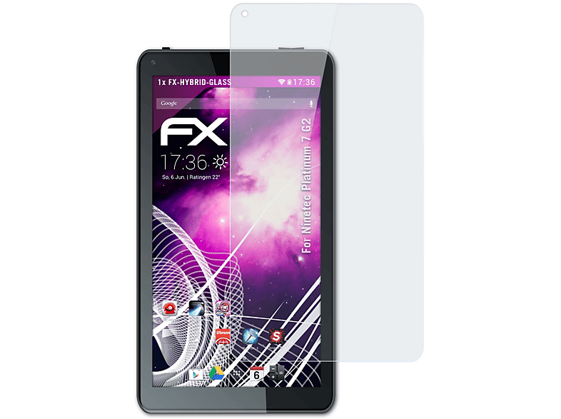 FX-Hybrid-Glass 7 Platinum ATFOLIX G2) Schutzglas(für Ninetec