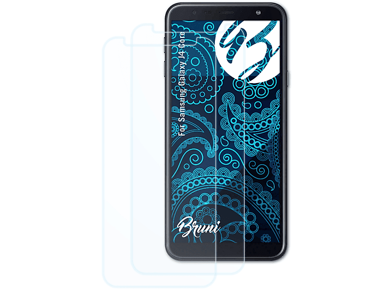 BRUNI 2x Basics-Clear Schutzfolie(für Samsung Galaxy J4 Core)
