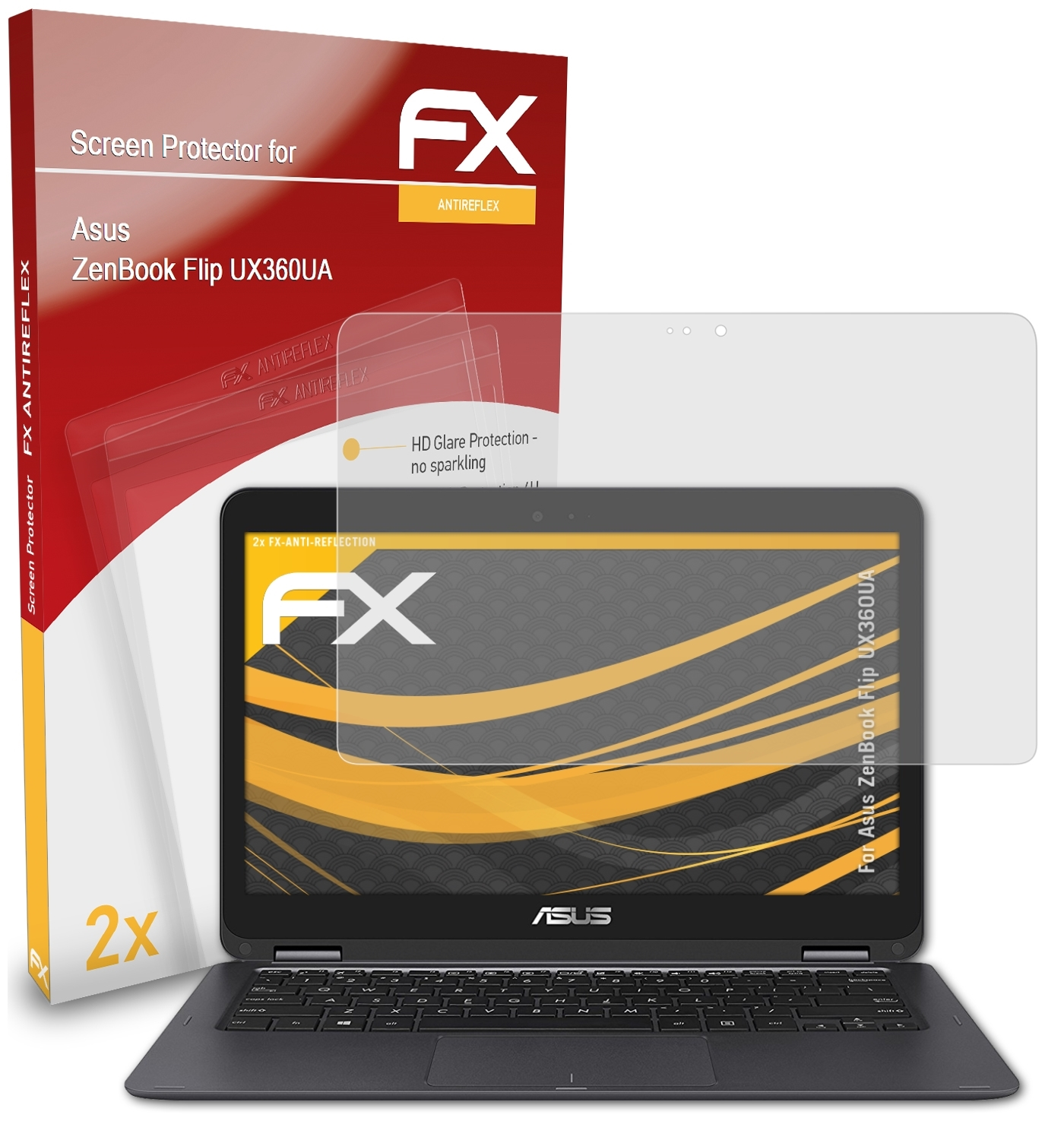 Asus ZenBook FX-Antireflex Displayschutz(für Flip ATFOLIX 2x (UX360UA))